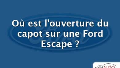 Où est l’ouverture du capot sur une Ford Escape ?